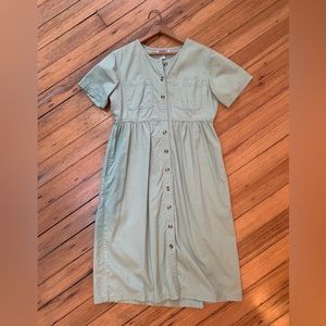A FADS teal cotton dress with pockets